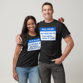 Pool Regels geen pingelen in het poolontwerp van W T-shirt (Unisex)
