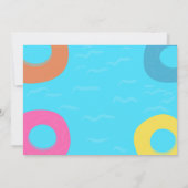 Pool Ring Party Birthday Any Age Uitnodiging (Achterkant)