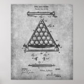 Pool Room Decor Print 3 Billiards Patent (Voorkant)