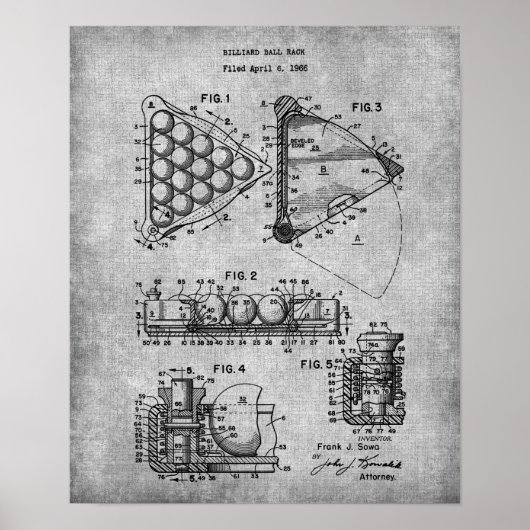 Pool Room Decor Print 9 Billiards Ball Rack (Voorkant)