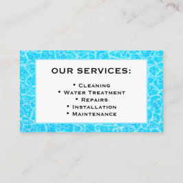 Pool Service Business Card Template Visitekaartje