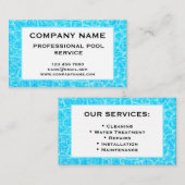 Pool Service Business Card Template Visitekaartje (Voorkant / Achterkant)