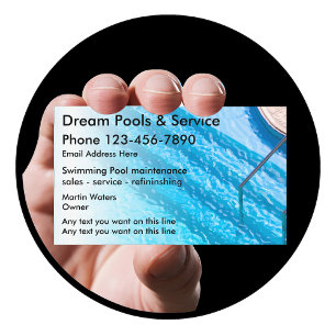 Pool Service Business-kaarten Visitekaartje