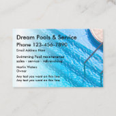 Pool Service Business-kaarten Visitekaartje (Voorkant)