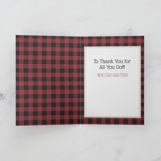 Pool Service Cartoon Merry Christmas from Customer Kaart (Binnen)