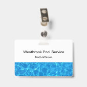 Pool Service Employee ID Badges (Achterkant met clip)