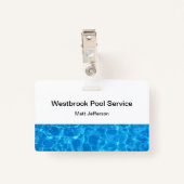Pool Service Employee ID Badges (Achterkant met clip)