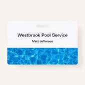 Pool Service Employee ID Badges (Achterkant)