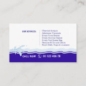 Pool-service Visitekaartje (Achterkant)