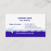 Pool-service Visitekaartje (Voorkant)