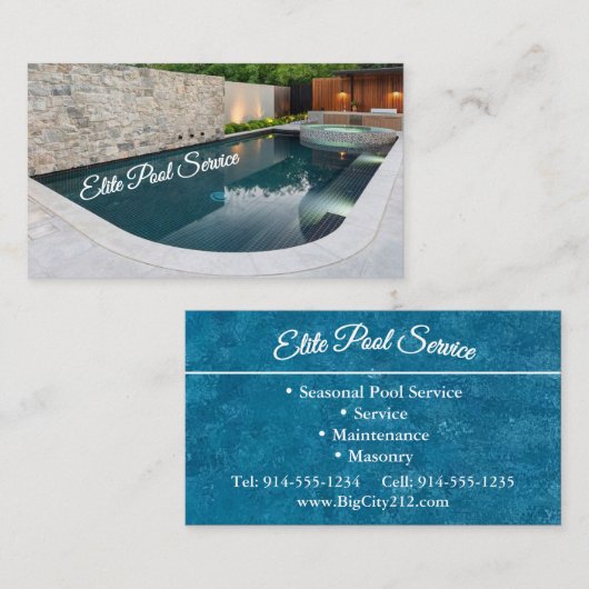 Pool Service  Visitekaartje (Voorkant / Achterkant)