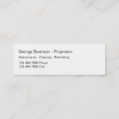 Pool Service-Visitekaartjes Mini Visitekaartje (Achterkant)