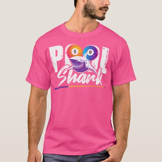 Pool Shark 8-Ball Pool Biljart T-shirt (Voorkant)
