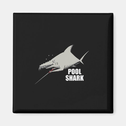 Pool Shark Biljart Design voor Gift Pool Player Magneet (Voorkant)