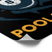Pool Shark Biljart Pool Biljart Hall Player BA Poster (Hoek)