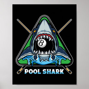 Pool Shark Biljart Pool Snooker Biljart Rack Poster