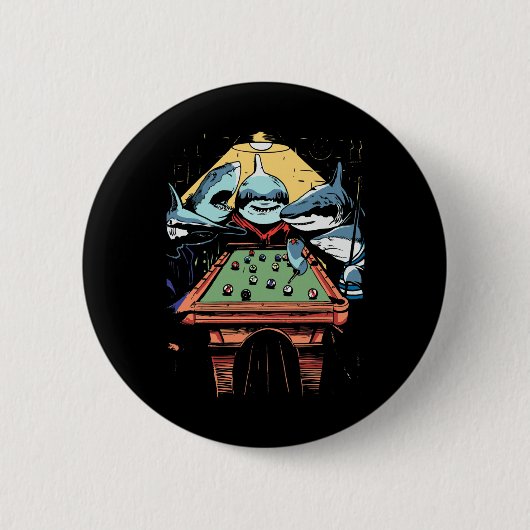 Pool Shark biljart spel Ronde Button 5,7 Cm (Voorkant)