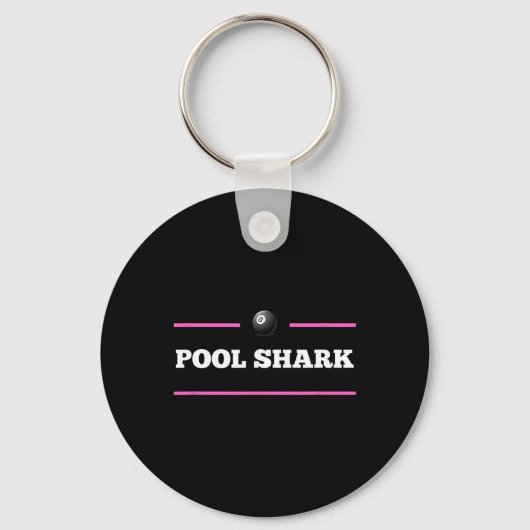 Pool Shark Biljart Vrouwen Mannen Jeugd Sleutelhanger (Voorkant)
