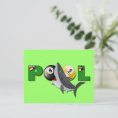 POOL SHARK BRIEFKAART (Staand voorkant)
