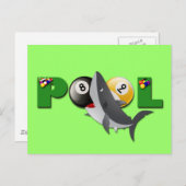 POOL SHARK BRIEFKAART (Voorkant / Achterkant)