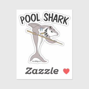 Pool Shark Contour Cut Sticker