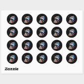 Pool Shark Cool Shark biljart speler Ronde Sticker (Vel)