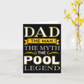 Pool Shark Dad Cadeaus voor Biljart Dads Kaart (Gele Bloem)