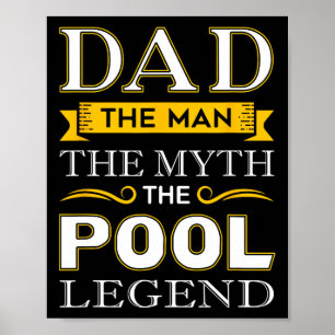 Pool Shark Dad Cadeaus voor Biljart Dads Poster
