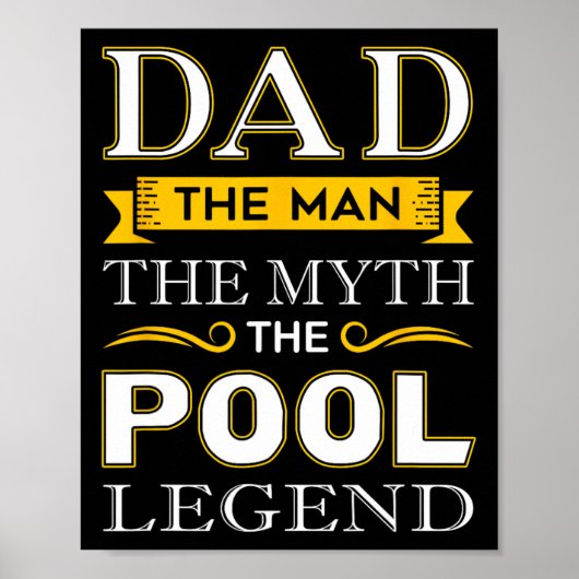 Pool Shark Dad Cadeaus voor Biljart Dads Poster (Voorkant)