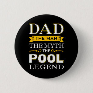 Pool Shark Dad Cadeaus voor Biljart Dads Ronde Button 5,7 Cm