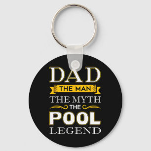 Pool Shark Dad Cadeaus voor Biljart Dads Sleutelhanger