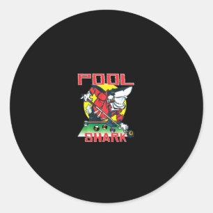 Pool Shark Funny Biljart Acht Ball Negen Ball Ronde Sticker