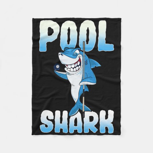 Pool Shark Funny Pool Billiards Player Fleece Deken (Voorkant)