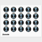 Pool Shark Funny Pool Billiards Player Ronde Sticker (Vel)
