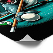 Pool Shark Funny Pool Player Biljart 8- Poster (Hoek)