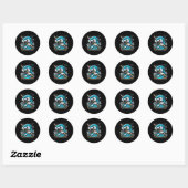 Pool Shark Funny Pool Player Biljart 8- Ronde Sticker (Vel)