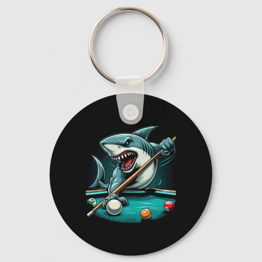 Pool Shark Funny Pool Player Biljart 8- Sleutelhanger (Voorkant)