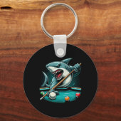 Pool Shark Funny Pool Player Biljart 8- Sleutelhanger (Voorkant)