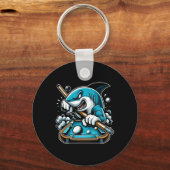 Pool Shark Funny Pool Player Biljart 8- Sleutelhanger (Voorkant)