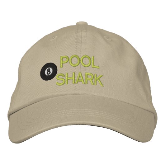 Pool Shark geborduurd Pet (Voorkant)