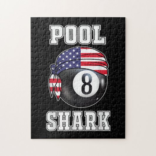 Pool Shark Jersey Cool Gift Top Bar Billiards Legpuzzel (Verticaal)