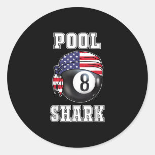 Pool Shark Jersey Cool Gift Top Bar Billiards Ronde Sticker