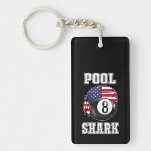 Pool Shark Jersey Cool Gift Top Bar Billiards Sleutelhanger