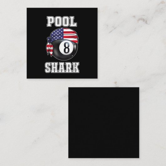 Pool Shark Jersey Cool Gift Top Bar Billiards Vierkante Visitekaartje (Voorkant / Achterkant)