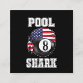 Pool Shark Jersey Cool Gift Top Bar Billiards Vierkante Visitekaartje (Voorkant)