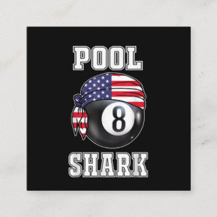 Pool Shark Jersey Cool Gift Top Bar Billiards Vierkante Visitekaartje