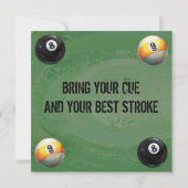 Pool Shark Party nodigt uit Kaart (Achterkant)