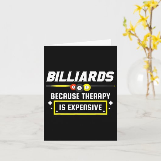 Pool Shark Pool Player Billiards omdat Kaart (Gele Bloem)