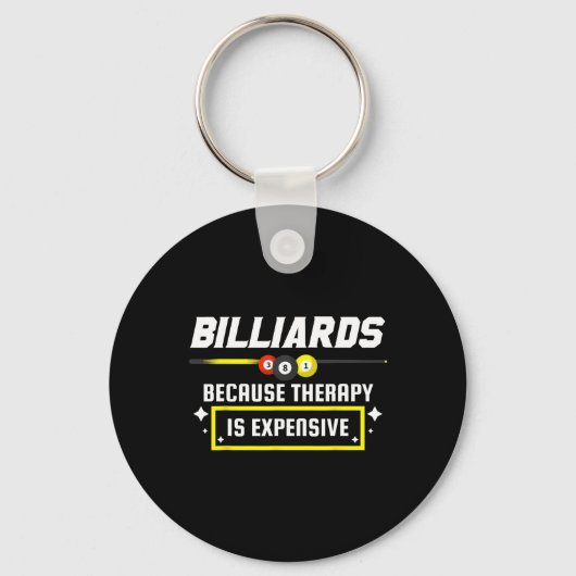Pool Shark Pool Player Billiards omdat Sleutelhanger (Voorkant)