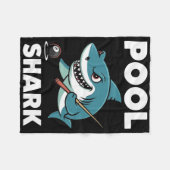 Pool Shark Snooker Speler Grappige Biljart Fleece Deken (Voorkant (Horizontaal))